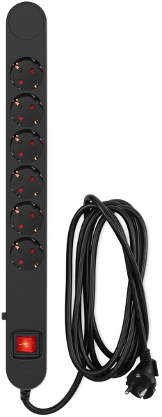 Изображение товара Сетевой фильтр Ippon NF-EU-3-16 с шестью розетками и защитой