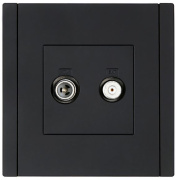 фото Розетка телевизионная IEK FP-AF20-O-K02