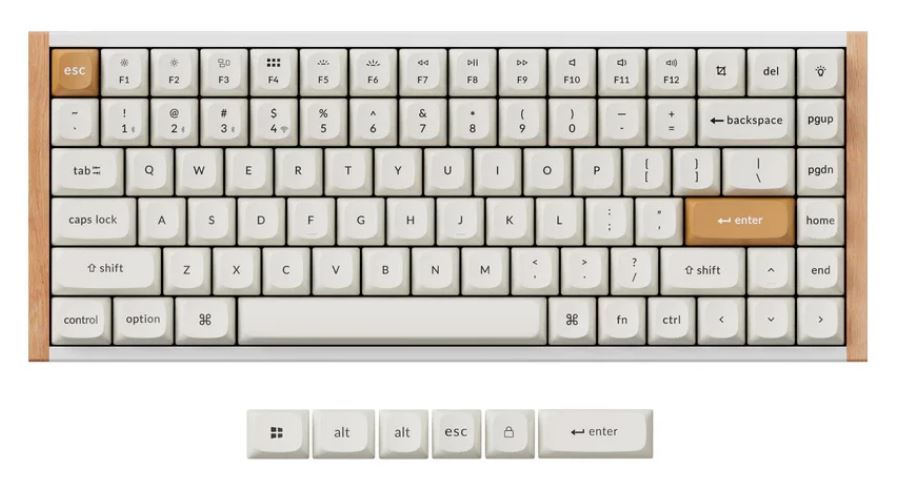 

Клавиатура Wireless Keychron K2H-Q1-RU 84 клавиши, Gateron 2.0 magnetic switch Nebula, RGB, Hot-Swap, Алюминий + дерево, K2H-Q1-RU