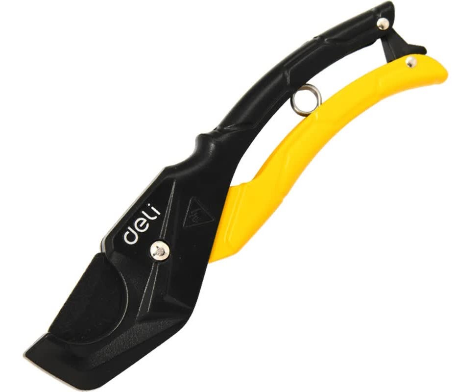 

Труборез Deli DL25003 для пластиковых труб диаметр реза до 33мм, лезвия с тефлоновым покрытием, сталь SK5, DL25003