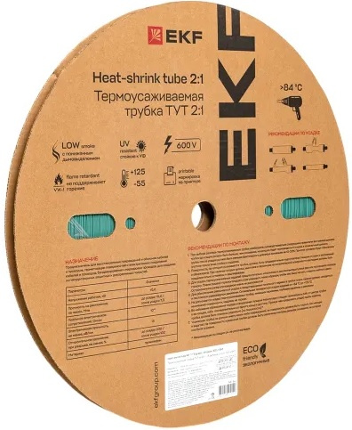 Изображение товара Термоусаживаемая трубка EKF tut-8-j
