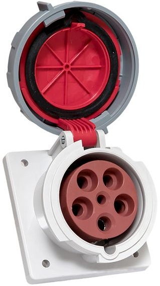 

Розетка стационарная внутренняя EKF ps-4352-63-380 угловая 4352 3Р+РЕ+N 63А 380В IP67, ps-4352-63-380