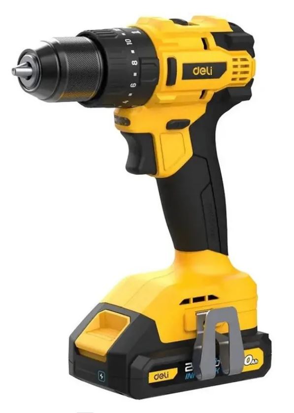 

Дрель - шуруповерт Deli DC150 аккумуляторная ударная (2 АКБ*2Ач+ЗУ, 20В, 50Нм, сумка), DC150