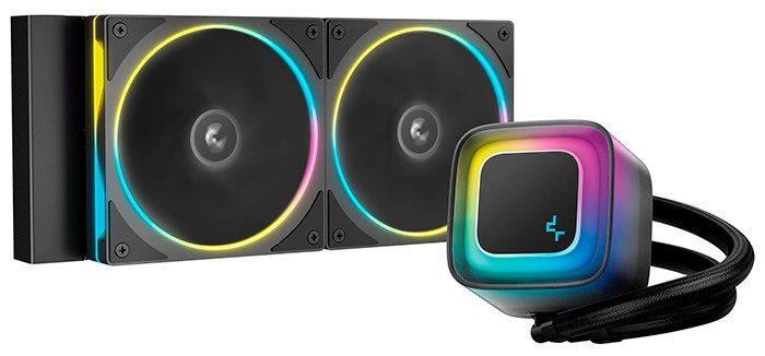 

Система охлаждения жидкостная Deepcool LE240 PRO LGA1851/1700/1200/115X/AM5/AM4 (TDP 250W, 2*120mm, 400-2400rpm, 66.23CFM, 36.07dBa), LE240 PRO