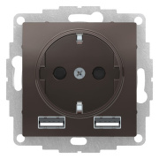 фото Розетка с заземлением с 2 USB Systeme Electric ATN000630