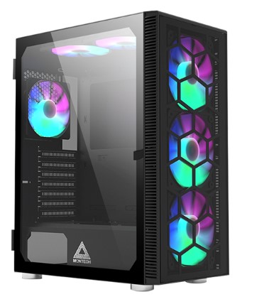 

Корпус ATX Montech X3 GLASS черный, без БП, боковая панель из закленного стекла, 2*USB 3.0, USB 3.1, audio, X3 GLASS