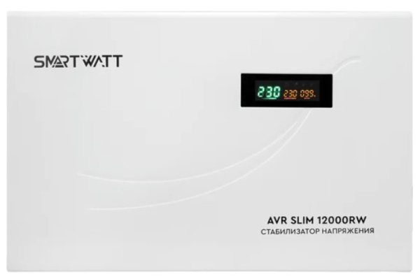 Изображение товара Стабилизатор напряжения SmartWatt AVR SLIM 12000RW для защиты техники