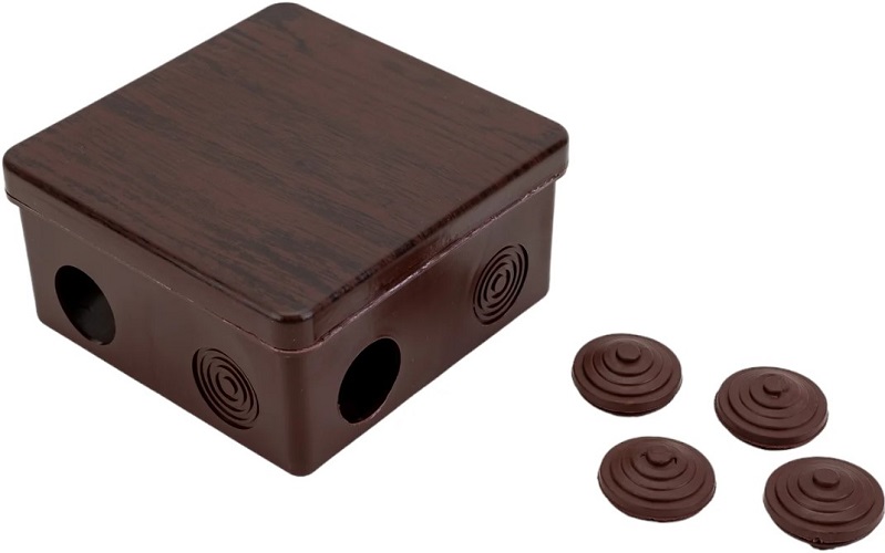 

Коробка распределительная IEK UKO31-100-100-050-K24-54 КМ 100х100х50мм о/к IP54 8 вв. дуб, UKO31-100-100-050-K24-54