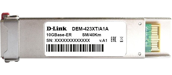 

Трансивер D-link 423XT/A1A 10GBase-ER, Duplex LC, 1550nm, Single-mode, 40KM, 423XT/A1A