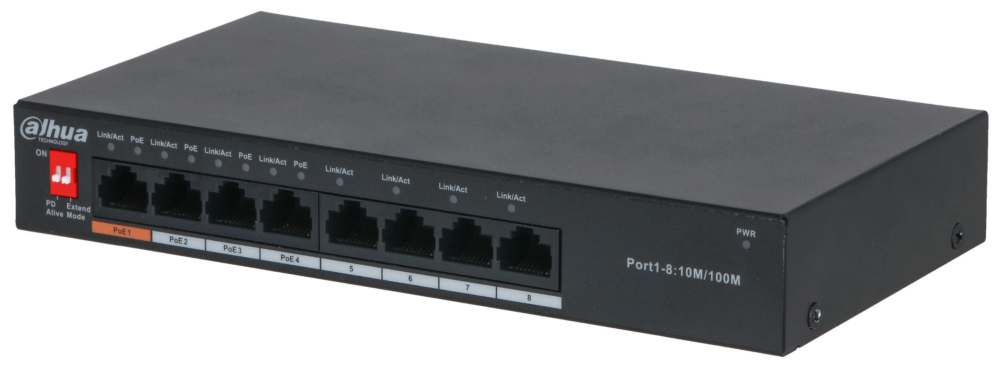 

Коммутатор неуправляемый Dahua DH-PFS3008-8ET-60 8-портовый с РоЕ Порты: 4 RJ45 10/100/100Мбит/с (PoE/PoE+/Hi-PoE), DH-PFS3008-8ET-60