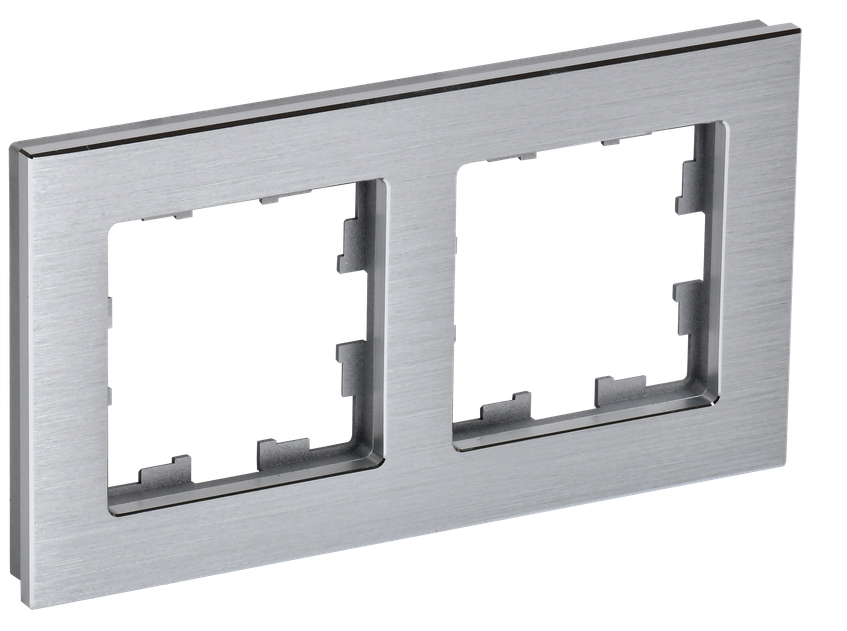 

Рамка двойная IEK BR-M22-12-K47 BRITE РУ-2-Бр Алюминевый/Алюминевый, BR-M22-12-K47