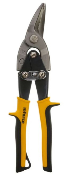 Изображение товара Профессиональные ножницы по металлу Inforce 06-18-36, 250 мм, зубчатое лезвие для резки металла