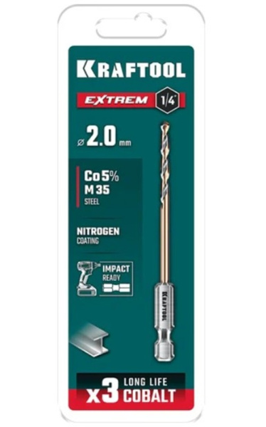 Изображение товара Сверло Kraftool Impact Ready для ударных дрелей сталь высокого качества