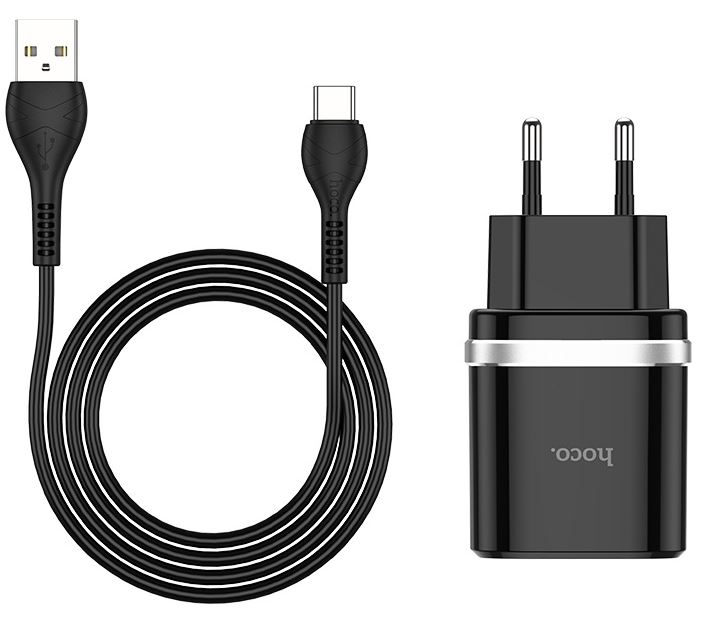 

Зарядное устройство сетевое Hoco C12Q УТ000024495 с кабелем, Micro-USB, USB, 3А, QC3.0, черное, C12Q