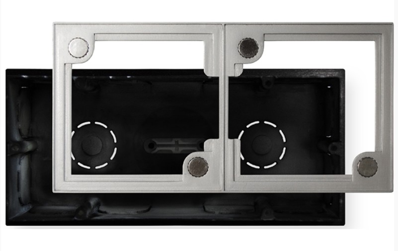 

Комплект Ecler WPa2FMBOX монтажный для встраивания в стену 2 панелей серии Wpa, WPa2FMBOX