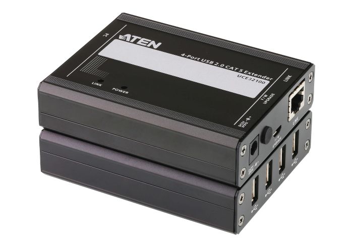 

Удлинитель Aten UCE32100 4 портовый, USB 2.0, 100 метр., CAT 5/ 4-port USB 2.0 CAT 5 Extender (100m), UCE32100