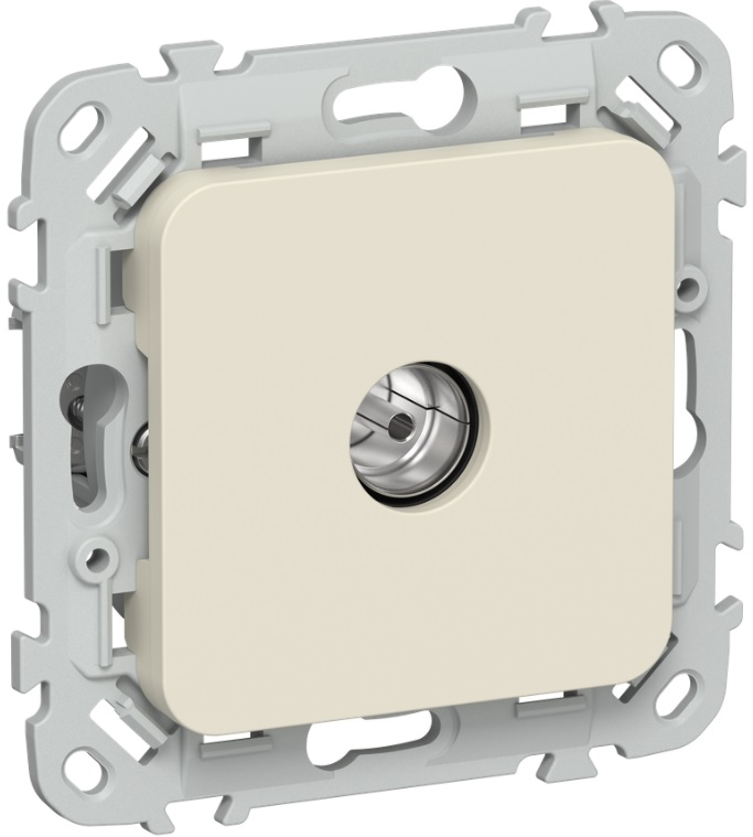 

Розетка телевизионная оконечная IEK FI-A13-O-K86 FLITE экранированная тип M РТВм-1-1-1-ФлСл сливочный, FI-A13-O-K86