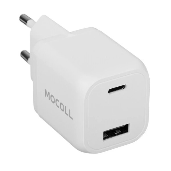

Зарядное устройство сетевое MOCOLL RUI III Series 33WW 33W, USB-C, USB-A, белый, RUI III Series