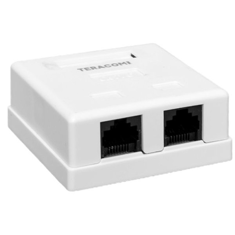 фото Розетка компьютерная настенная EKF TRP-WBOX-2RJ45-6UTP-WH в Екатеринбурге