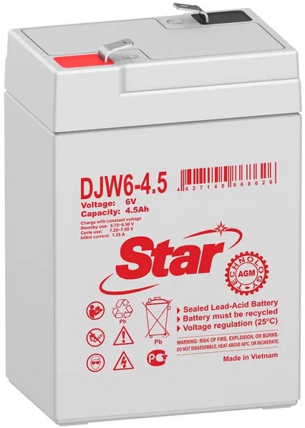 

Аккумулятор Star DJW6-4.5, DJW6-4.5