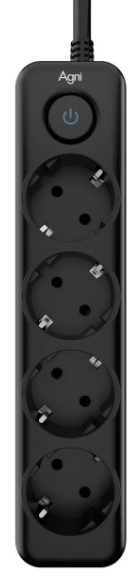 

Сетевой фильтр AGNI TP-FD4E-5m-black 4 розетки, 16А, 4000Вт, 220-250В, 5 м, 3x1,5mm2, черный, TP-FD4E-5m-black