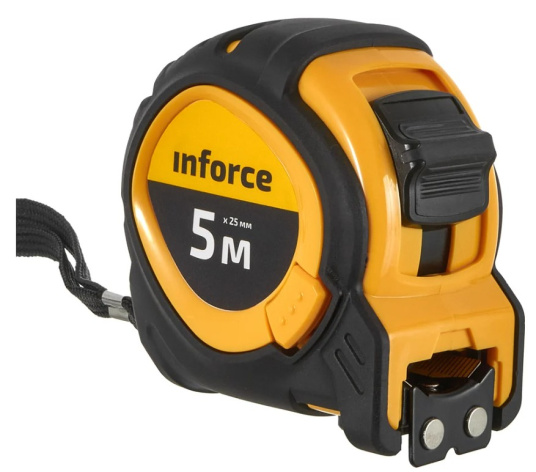 Изображение товара Рулетка строительная Inforce 06-11-71 5 м с магнитным зацепом