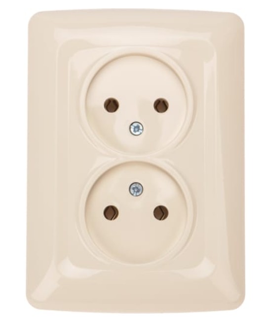 

Розетка KRANZ KR-78-0247 DEA 2-ая б/з с/у 10А бежевая, KR-78-0247