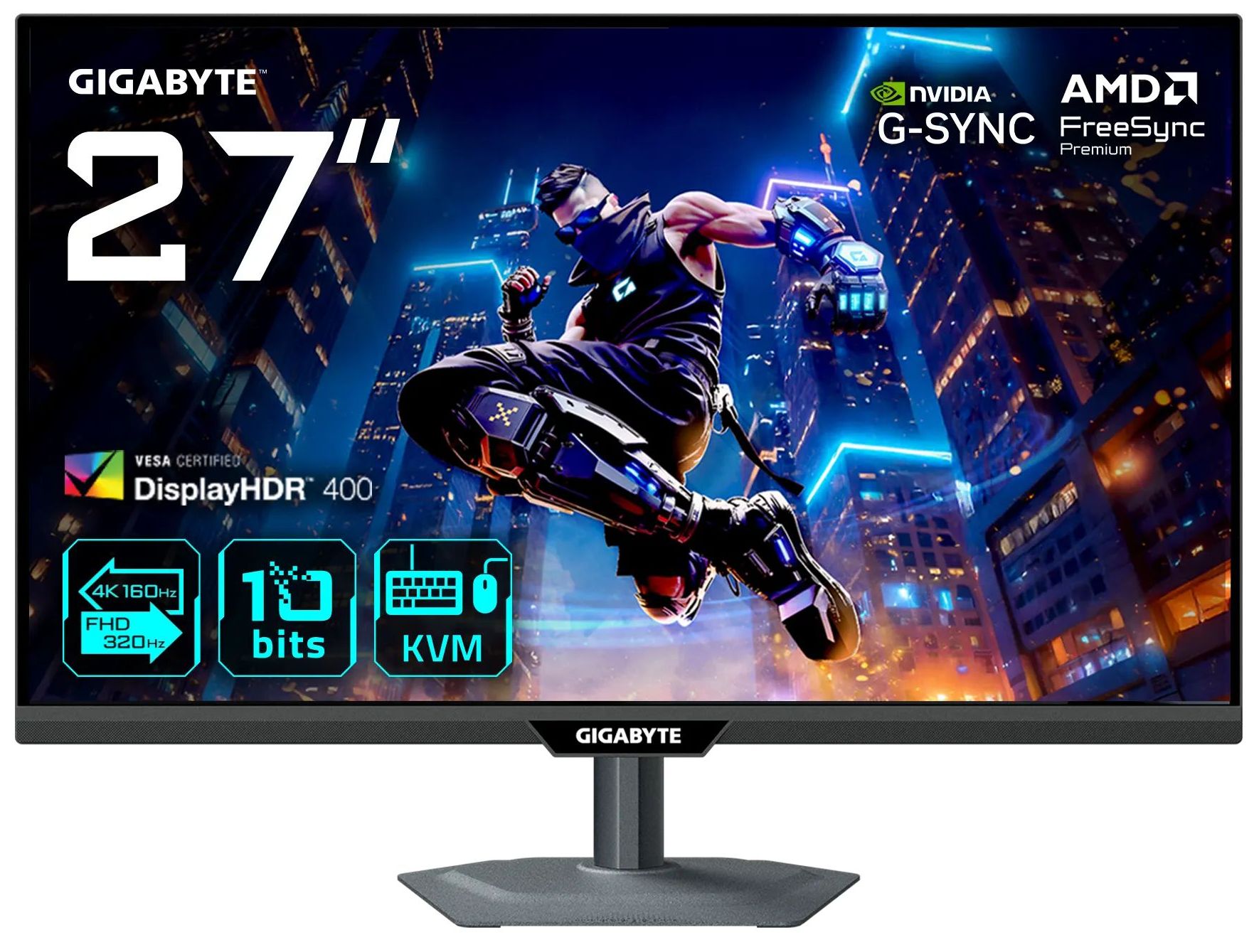 

Монитор 27" GIGABYTE M27UP EK 3840Ч2160, 16:9, IPS, 350cd/m, 1000:1, 1ms, 178°/178°, 160Hz, 2*HDMI, DP, 4*USB3.2, USB Type-C, Black, M27UP EK