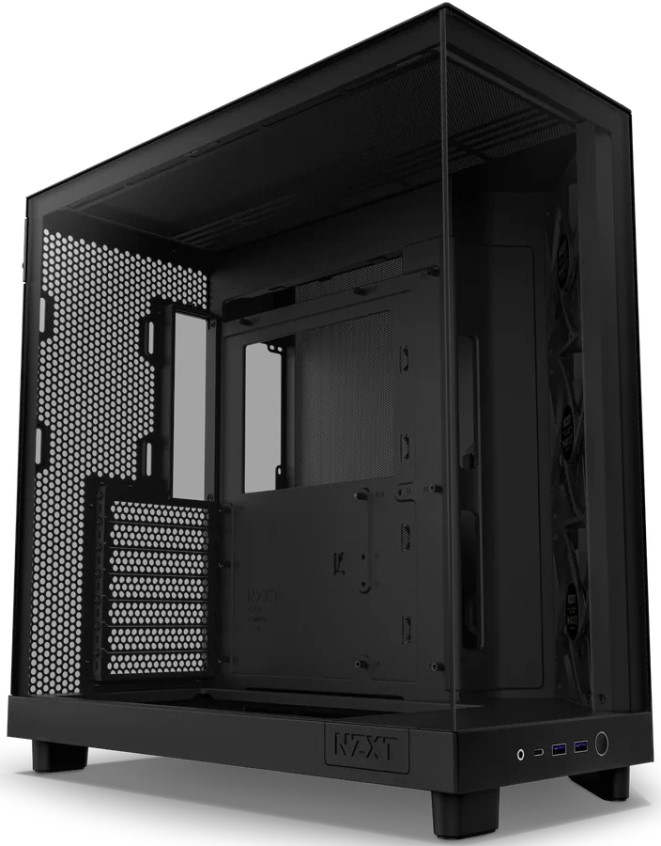 

Корпус ATX NZXT H6 Flow CC-H61FB-01 черный, без БП, боковая паенль из закалённого стекла, 2*USB 3.2, USB Type-C, H6 Flow