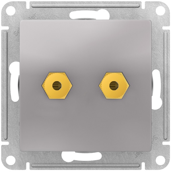 

Розетка Schneider Electric ATN000387 AtlasDesign, аудио, двухместная, алюминий, ATN000387