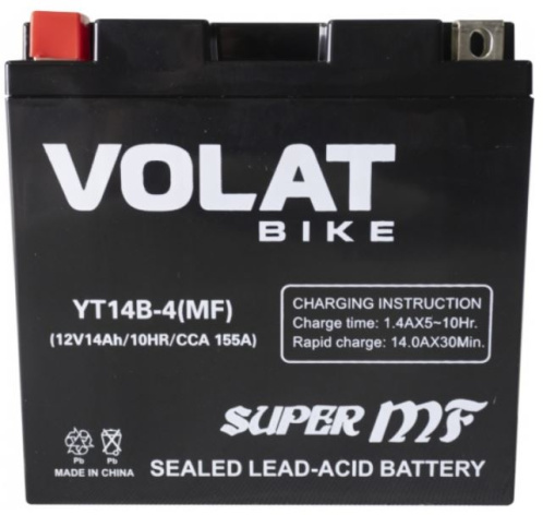 Изображение товара Батарея Volat YT14B-4(MF) 12В 14Ач Стартерная(SLB)