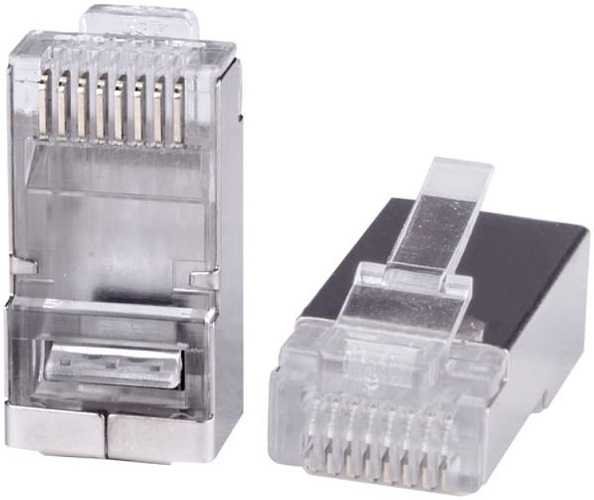 

Коннектор Cabeus 8P8C-SH-C6-FC RJ-45 быстрой установки под витую пару, категория 6/7, экранированный, универсальный (для одножильного и многожильного, 8P8C-SH-C6-FC