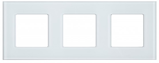 

Рамка стеклянная Sibling Powerframe-3GW 3 поста белая, Powerframe-3GW