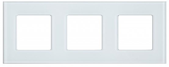 Изображение товара Рамка Sibling Powerframe-3GW для выключателей и розеток 3 поста стильная и надежная