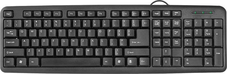 

Клавиатура Defender HB-420 45420 черная, HB-420
