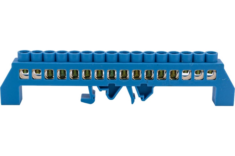 

Шина Rexant 11-2320 «N» нулевая в комбинированном синем изоляторе на DIN-рейку 8x12 мм 16 групп, 11-2320