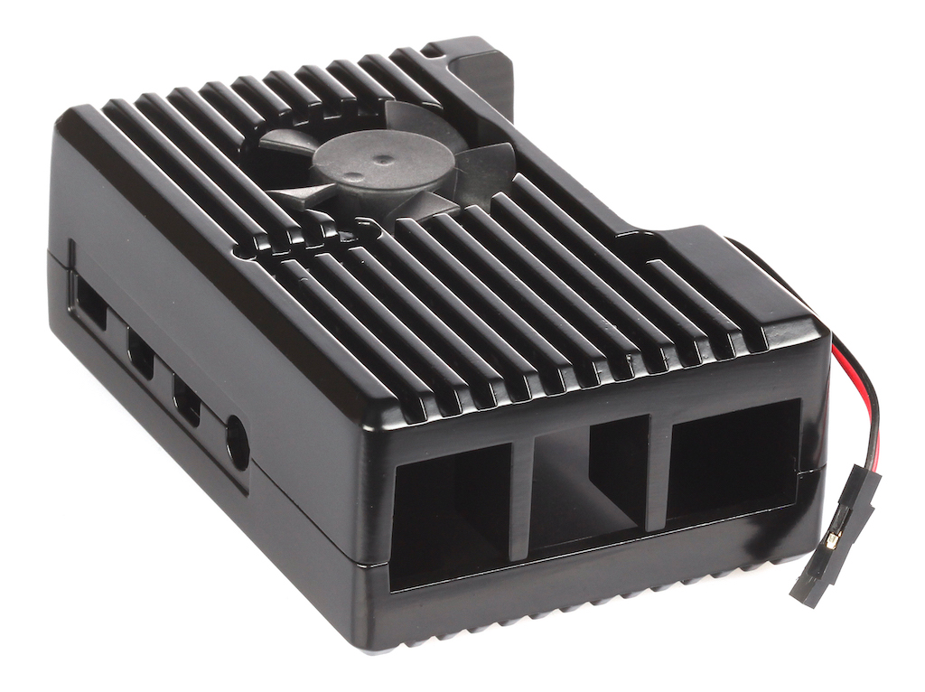 

Корпус Qumo RS022 Aluminium Case with black fan, for Raspberry Pi 4, black, закрытый, RS022