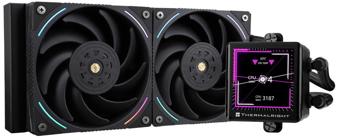 

Система охлаждения жидкостная Thermalright Frozen Vision 240 Black LGA115x/1200/1700/1851/AM4/AM5 (2*120mm, 2150rpm, 69CFM, 27dBa), Frozen Vision 240 Black