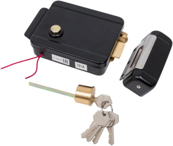 Изображение товара Электромеханический накладной замок AccordTec AT-EL101AB черный 12 В для дверей