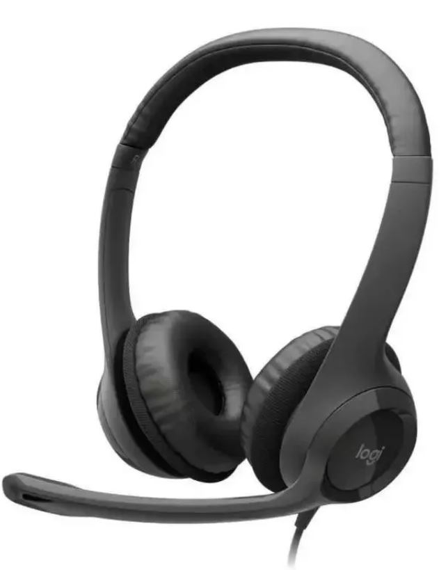 

Гарнитура проводная Logitech H390 981-001577 черная, H390