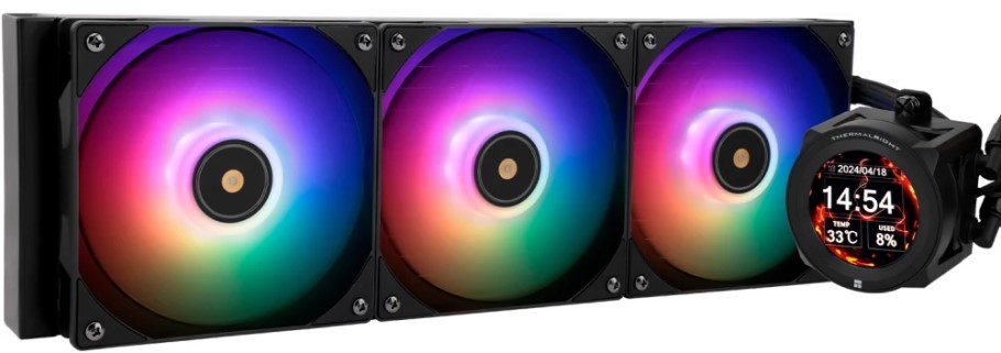 

Система охлаждения жидкостная Thermalright Core Vision 360 ARGB LGA115x/1200/1700/1851/2011/2066/AM5/AM4 (3*120mm, 2000rpm, 72.37CFM, 27.7 dBa, 4-pin, Core Vision 360 ARGB