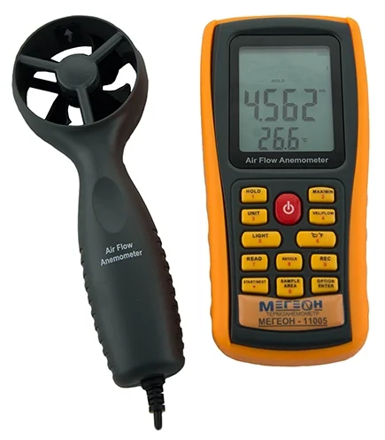Изображение товара Термоанемометр МЕГЕОН 11005 - измеритель температуры и скорости воздуха