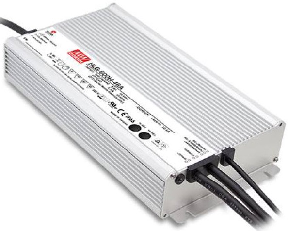 

Драйвер светодиодный Mean Well HLG-600H-48A P вых: 600 Вт; Выход: 48 В; U1: 24...48 В; I1: 12.5 А; Стабилизация: напряжение, ток; Вход: 110/220В авто, HLG-600H-48A