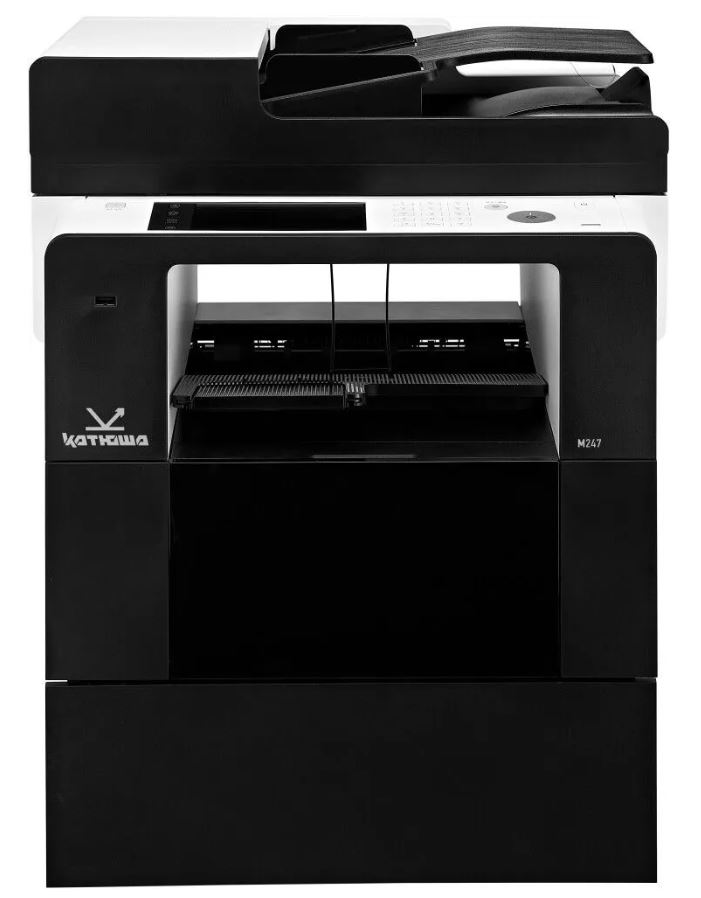 

МФУ монохромное Катюша M247e 47 стр/мин А4, 1200 dpi. 1 ГГц (4 ядра), 1 ГБ RAM, Ethernet, USB, USB-host, PS3, PCL, PDF, GDI. ADF 50 листов. стартовый, M247e