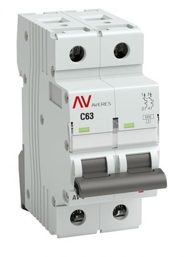 Изображение товара Автоматический выключатель EKF mcb6-DC-2-63C-av