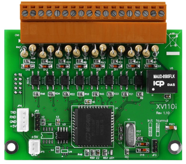 

Модуль ICP DAS XV110 CR 16-channel Isolated Dry and Wet Contact Digital Input Module With 16-bit Counters (RoHS), XV110 CR