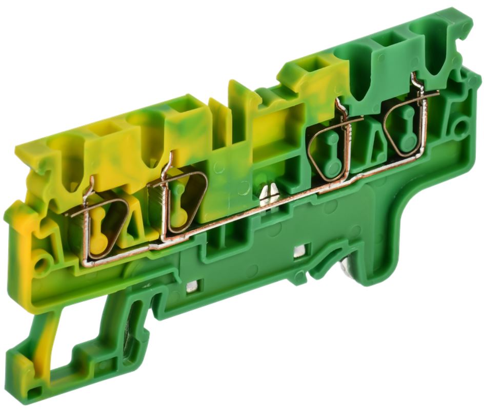 

Клемма пружинная IEK AF-CT41-00-4-K52-002 CX2.5-4 PE 2,5мм2 четырехконтактная заземляющая ARMAFIX, AF-CT41-00-4-K52-002