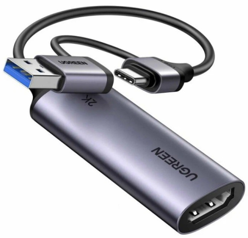 Изображение товара Устройство видеозахвата UGreen CM629 4K USB 3.0 компактное для стриминга и записи