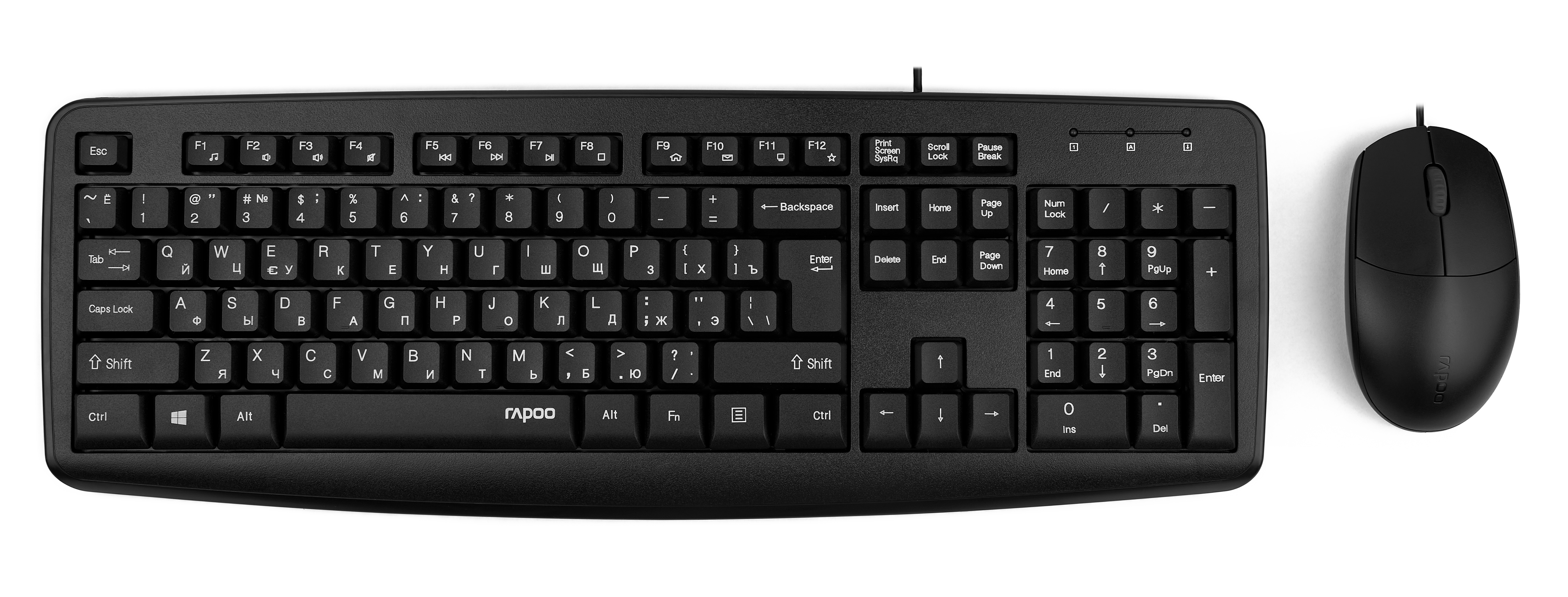 

Клавиатура и мышь Wireless Rapoo NX1600 черный, NX1600