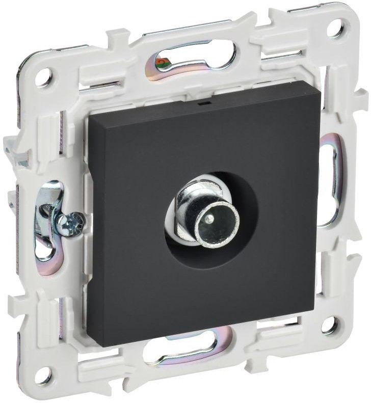 

Розетка телевизионная проходная IEK SK-A10-P-K53 SKANDY SK-A17G Графит, SK-A10-P-K53